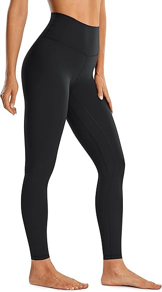 CRZ YOGA Womens Brushed Naked Feeling Workout Leggings 25" / 28"- High Waisted Gym Compression Tu... | Amazon (US)