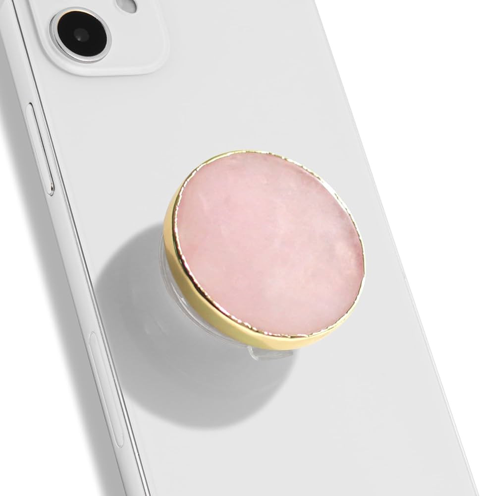 DALSTONE Authentic Natural Gemstone Round Shape Collapsible Expandable Multi Functional Mobile Ph... | Amazon (US)