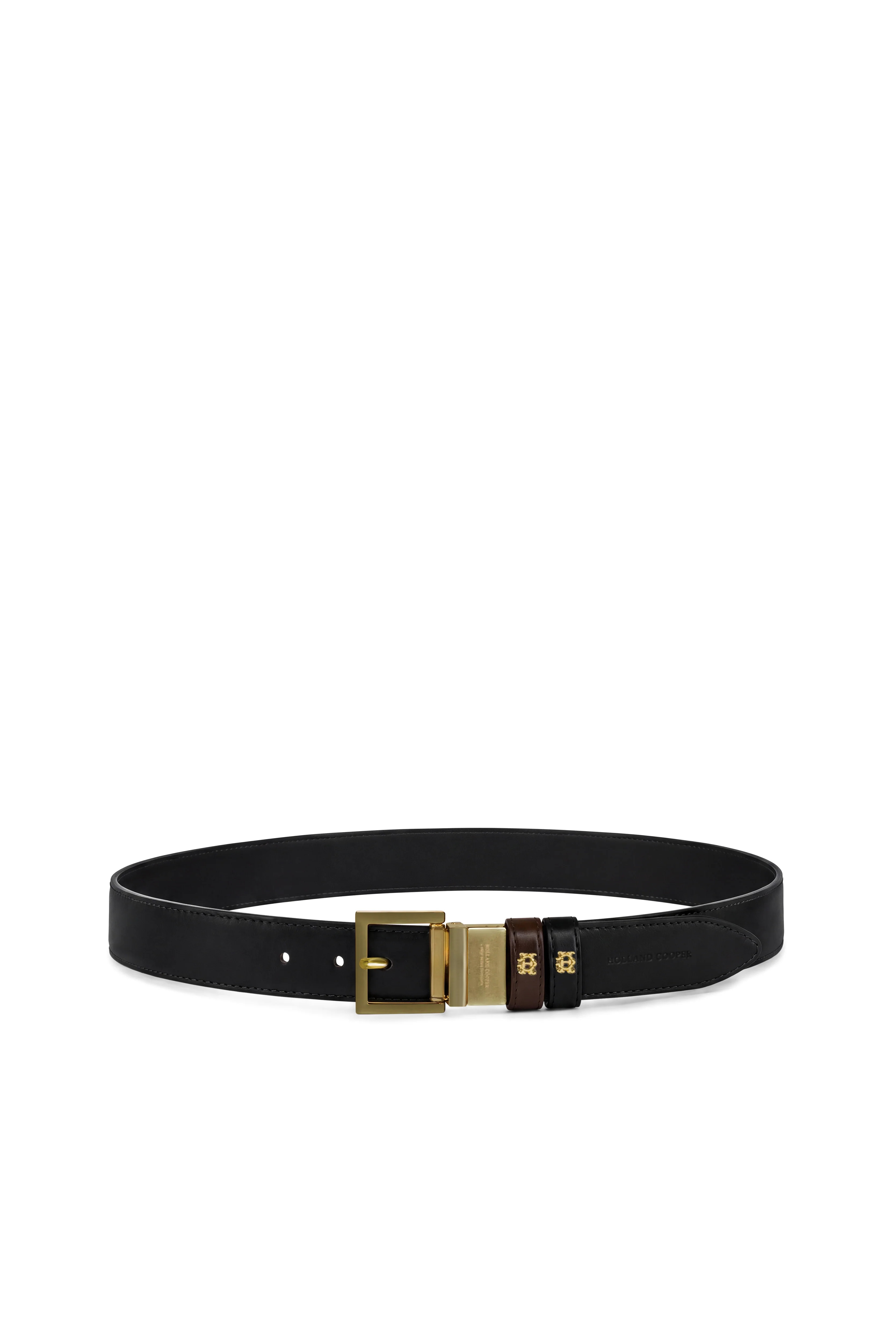 Slim Reversible Belt (Chocolate Black) | Holland Cooper