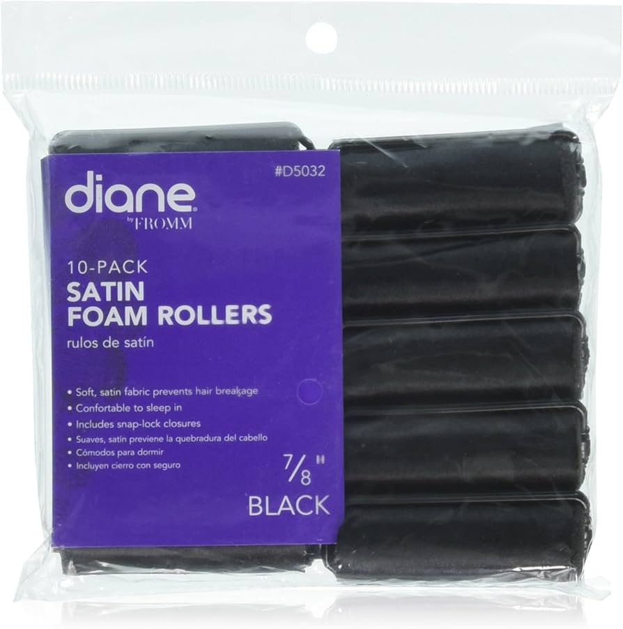 Diane Satin Foam Rollers, 7/8 Inch, 10 Count | Amazon (US)