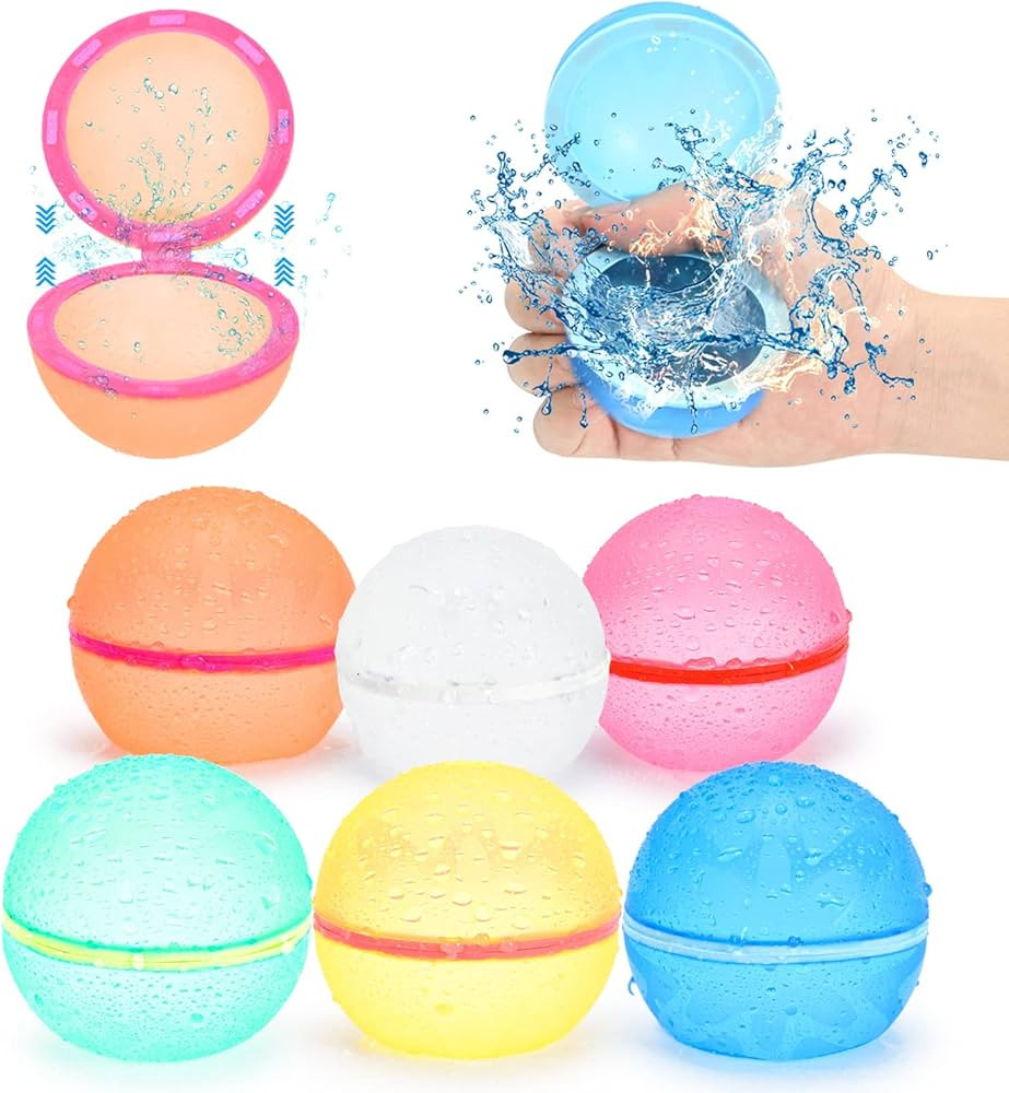 98K Reusable Water Balloons Self Sealing Easy Quick Fill, Splash Water Balls Summer Fun Outdoor Toys | Amazon (US)