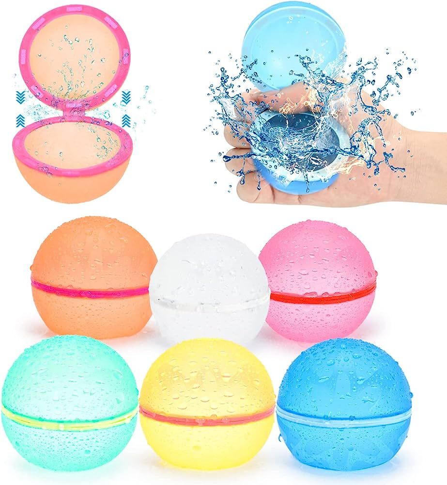 98K Reusable Water Balloons Self Sealing Easy Quick Fill, Splash Water Balls Summer Fun Outdoor Toys | Amazon (US)