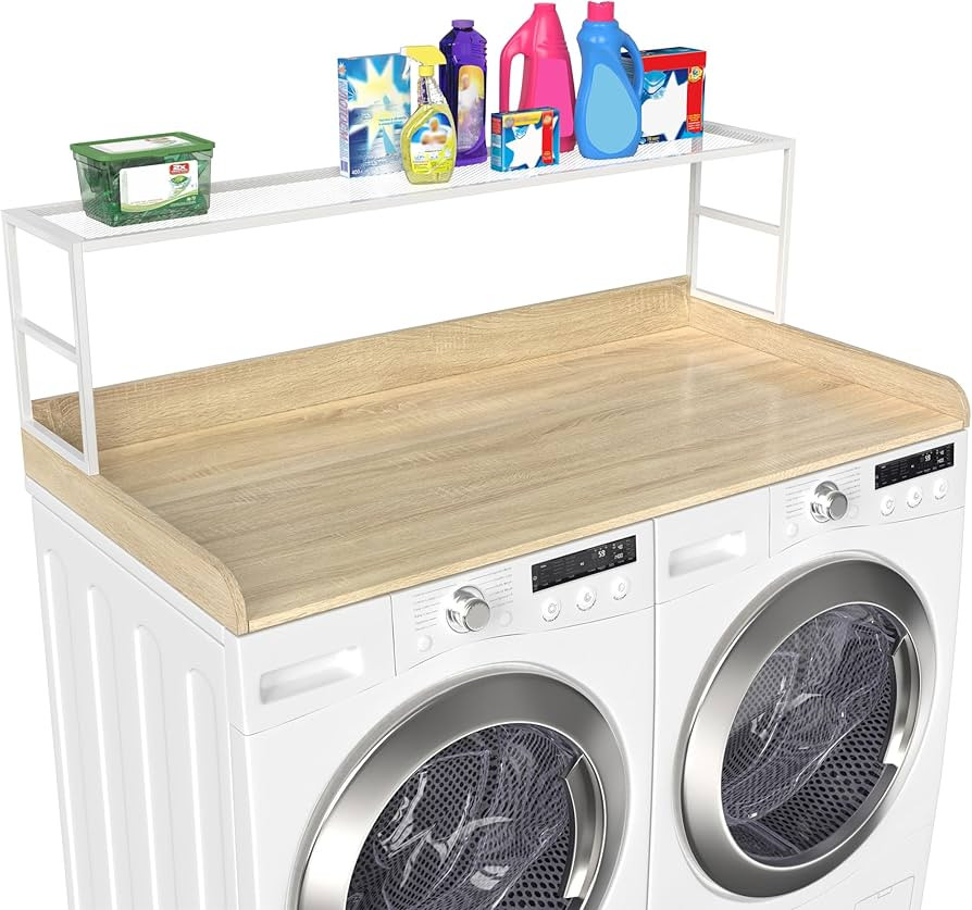 GDLF Washer Dryer Countertop Laundry Countertop with Washer Dryer Shelf, 54" W x27.55 D, Natural ... | Amazon (US)