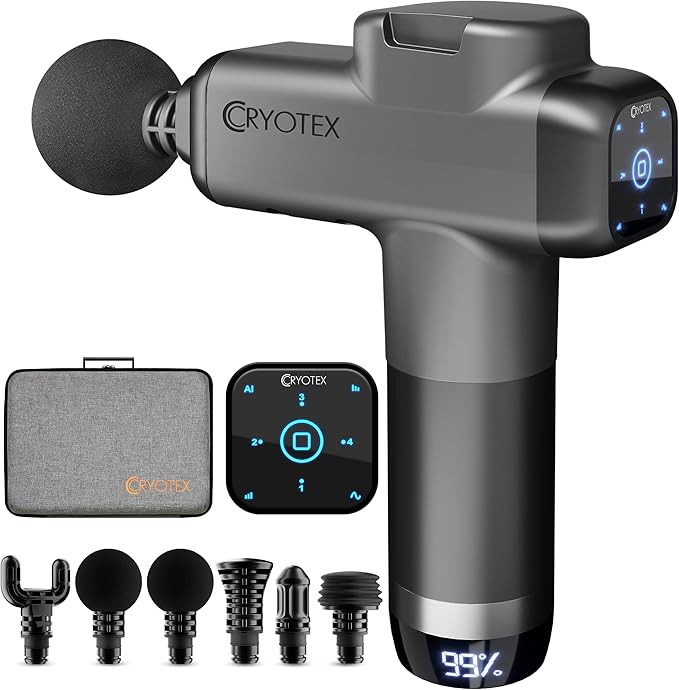 Cryotex Massage Gun (PRO) – Back & Neck Deep Tissue Handheld Percussion Massager – Six Differ... | Amazon (US)