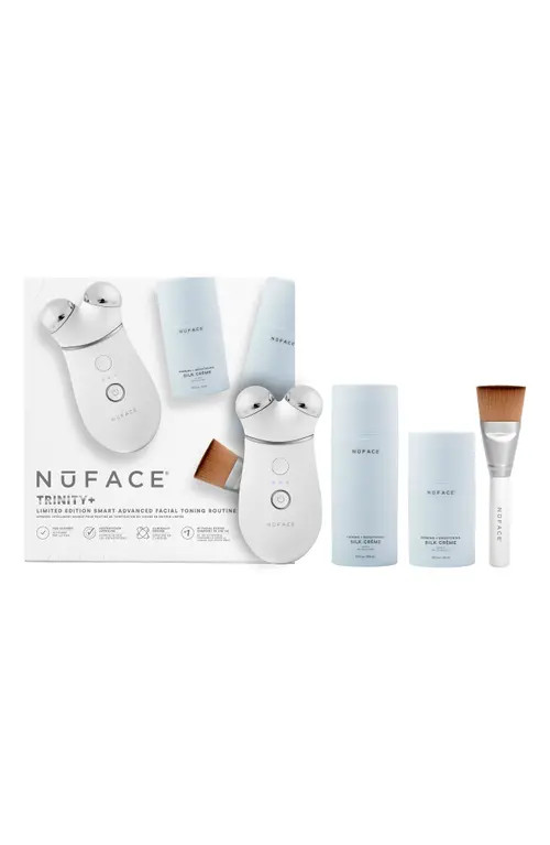 NuFACE® TRINITY+ Smart Advanced Facial Toning Routine Set $540 Value in White at Nordstrom | Nordstrom
