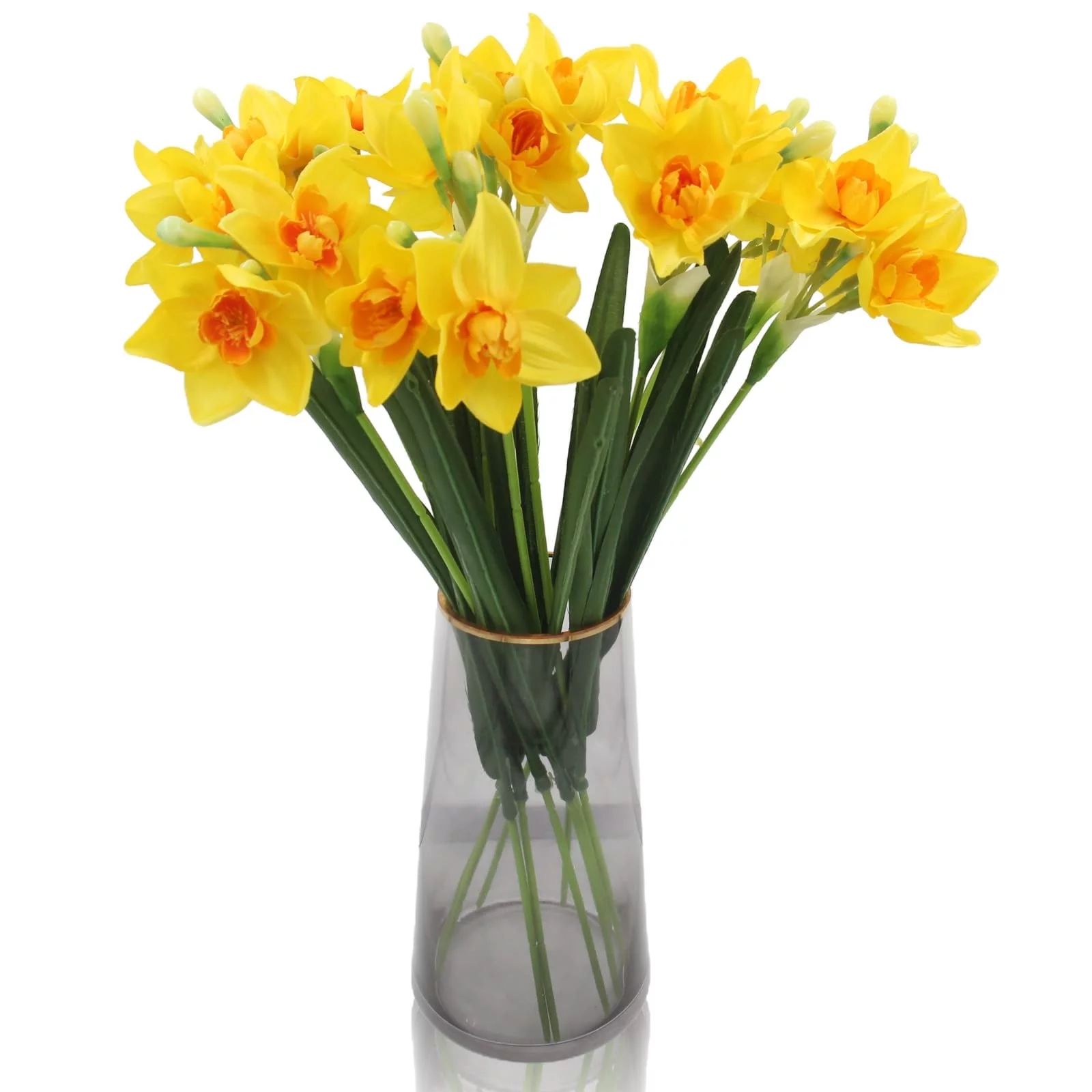 TETOU 10pcs Artificial Daffodils Flowers Real Branches for Vase Arrangement Store Home Wedding De... | Walmart (US)