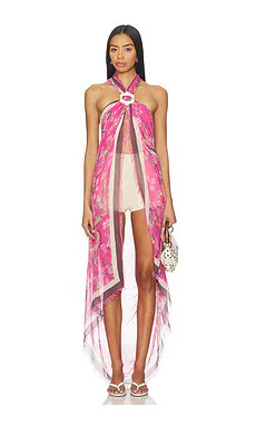 SPELL Volcano Goddess Travel Scarf Top in Hibiscus from Revolve.com | Revolve Clothing (Global)