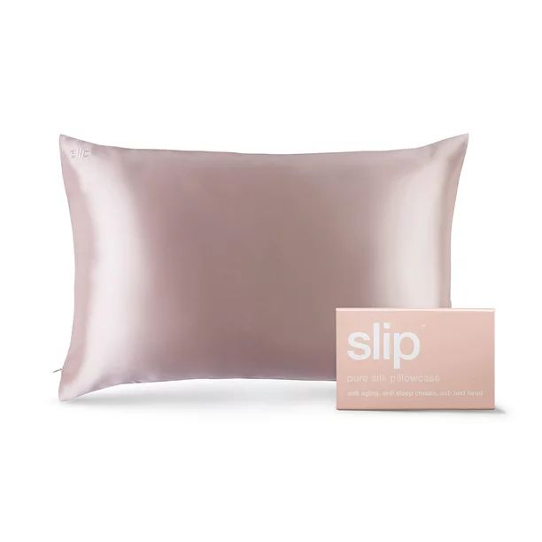 Slip Pure Silk 360 Thread Count Light Pink Silk Pillowcase, Queen | Walmart (US)