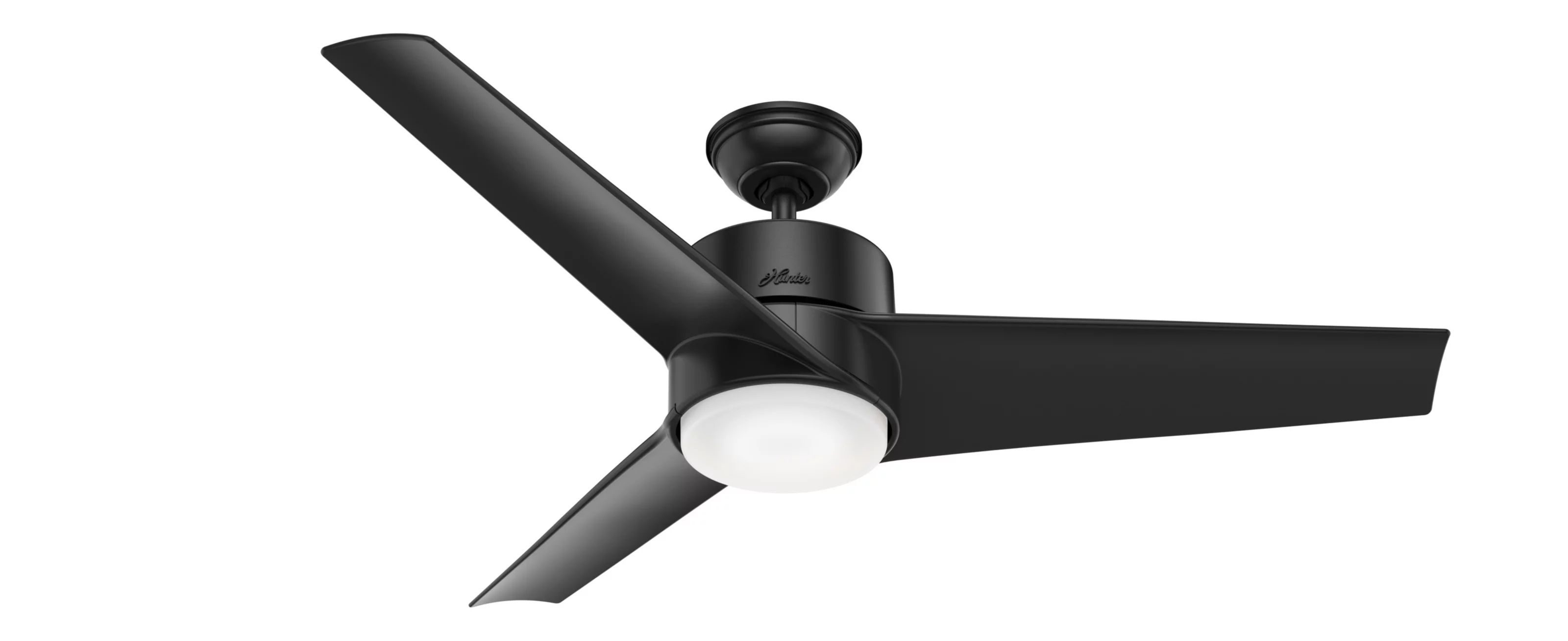 Hunter 54" Havoc Wet Rated Matte Black Ceiling Fan with Light Kit and Wall Control | Walmart (US)