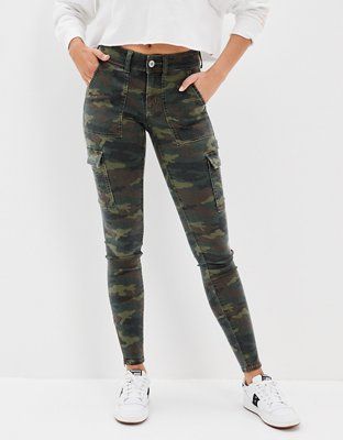 AE Ne(x)t Level Low-Rise Cargo Camo Jegging | American Eagle Outfitters (US & CA)