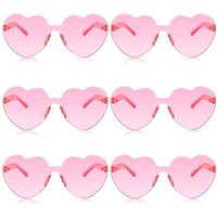 Retro Pink Heart Sunglasses | Frameless | Etsy (US)