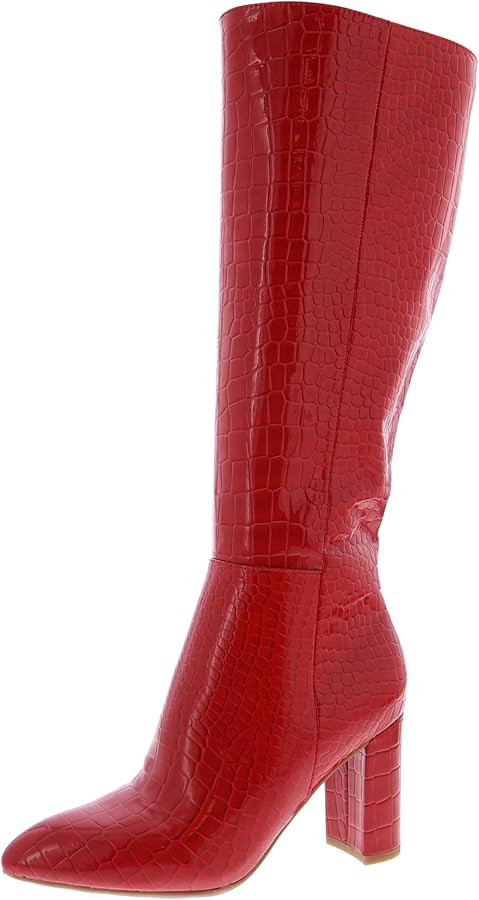 TruFox Womens Classic Tall Knee High Block Heel Fashion Black Dress Boots | Amazon (US)