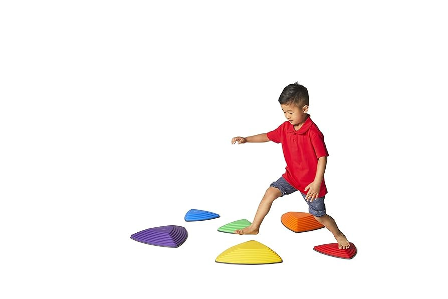 GONGE River Stones - The Original Kids Play Stepping Stones for Balance and Coordination, Non-Sli... | Amazon (US)