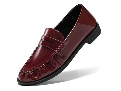 Coutgo Penny Loafers for Women Comfortable Slip on Shoes Collapsible Heel Closed Toe Dressy Casua... | Amazon (US)