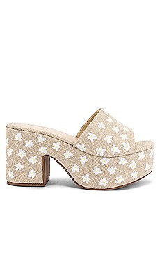 Larroude Miso Sandal in Linen from Revolve.com | Revolve Clothing (Global)