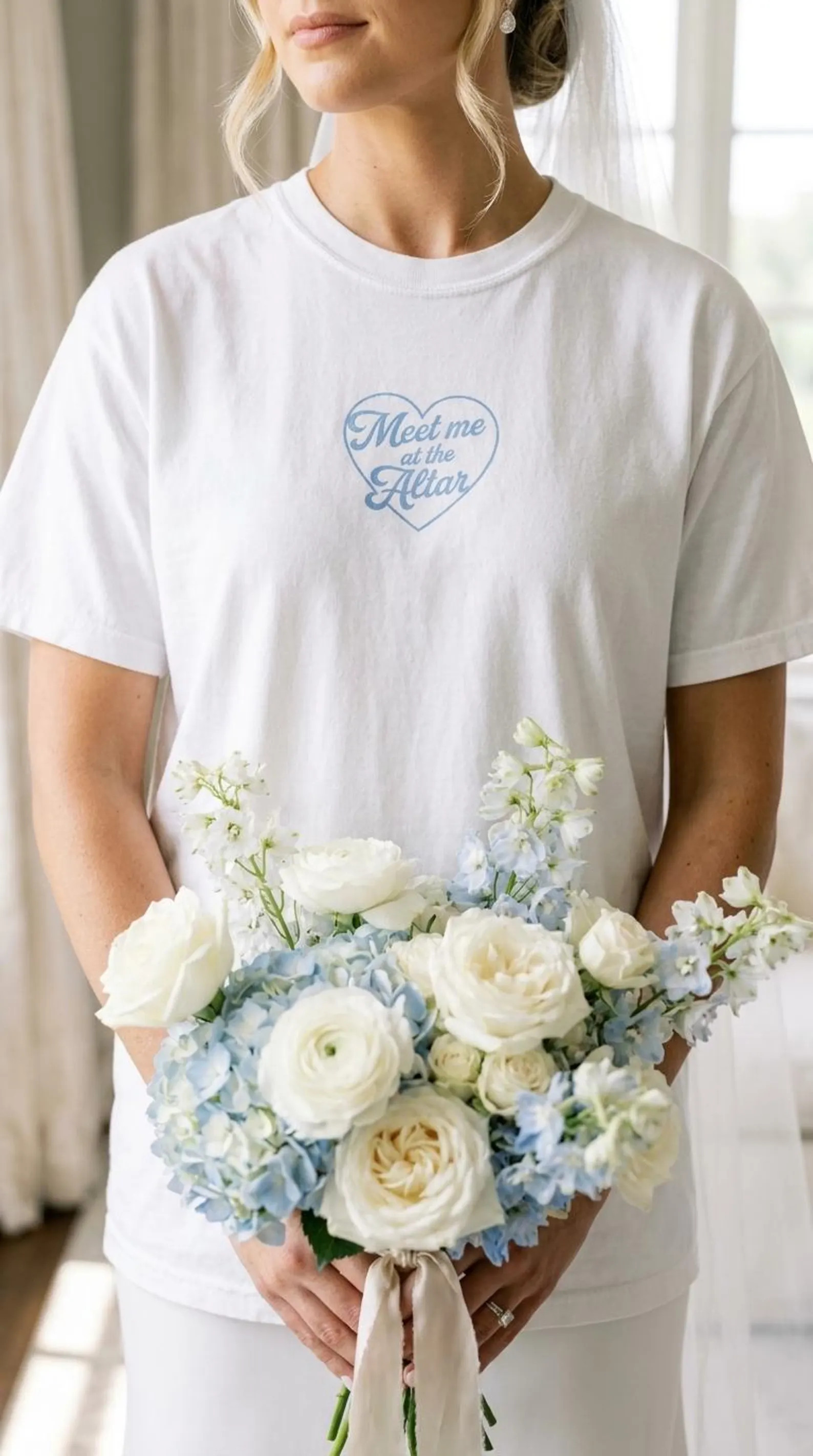 Meet Me at the Altar Shirt, Something Blue Tee, Wedding Weekend Shirt, Retro Bridal Shirt, Bride ... | Etsy (Global)