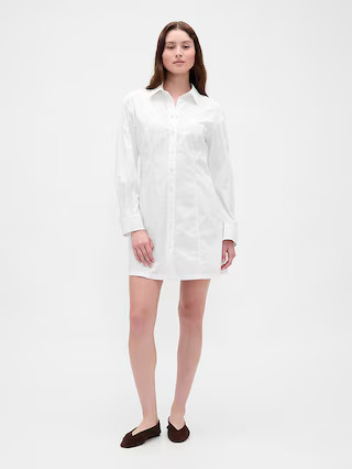 Organic Cotton Poplin Mini Shirtdress | Gap (US)