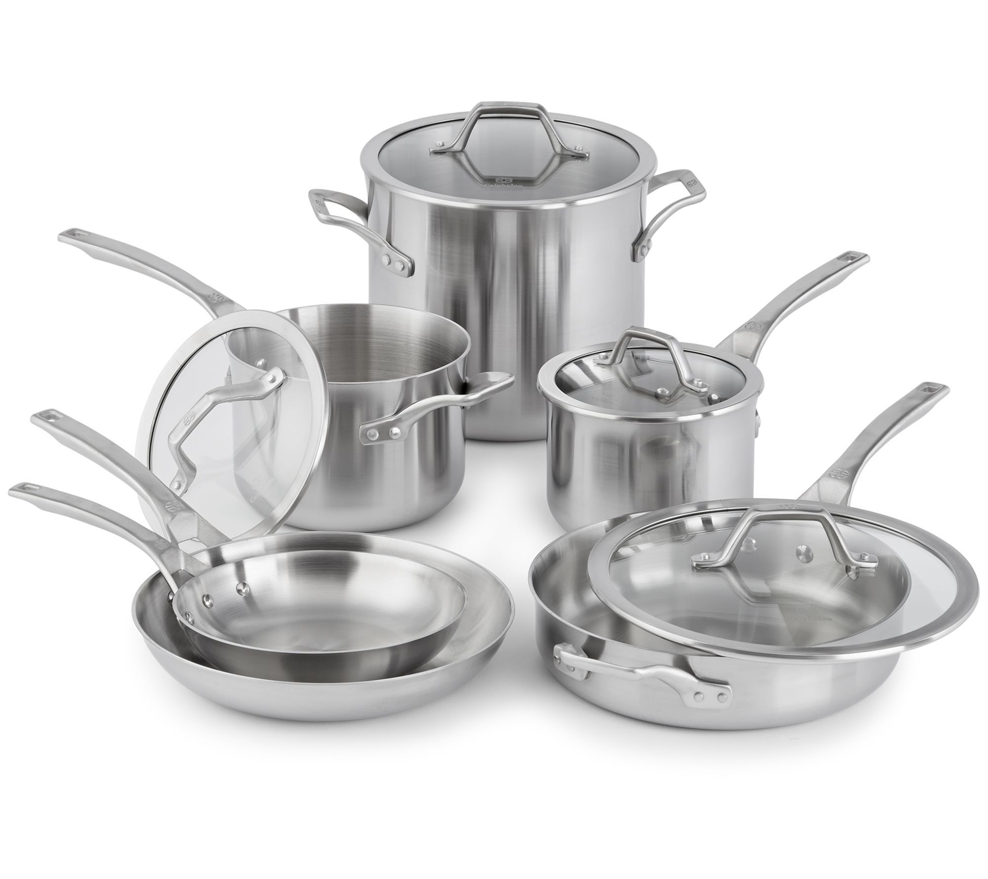 Calphalon Signature 5Ply 10-Piece Stainless Steel Cookware Set | QVC