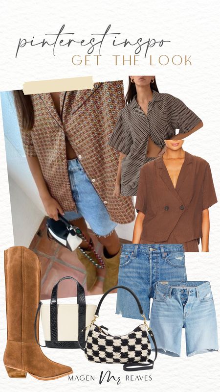 Pinterest - outfit inspo - brown boots - jean shorts 

#LTKSeasonal #LTKStyleTip