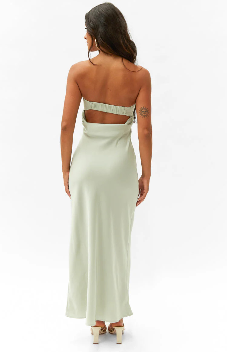 Maiah Sage Maxi Dress | Beginning Boutique (US)