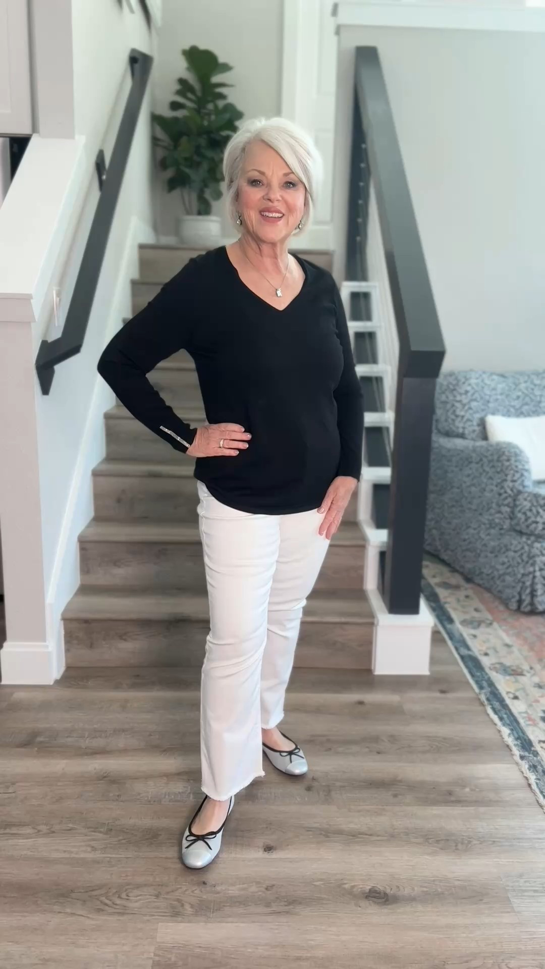 Outfit 1 - White Jeans & Black Top!!!  

#LTKMidsize #LTKFindsUnder100 #LTKOver40