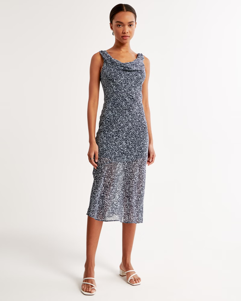 Cowl Neck Midi Dress | Abercrombie & Fitch (US)