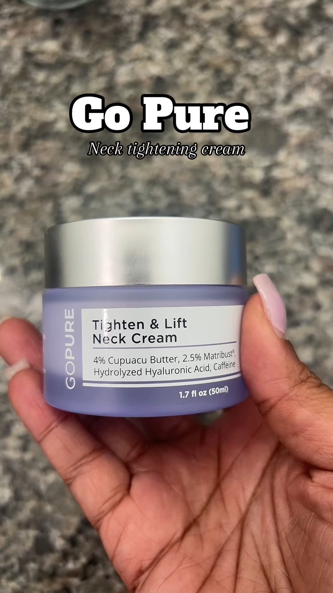 Also, GoPure is non-toxic & curelty free!
OUR NECK AND THE BACK OF OUR
#Gopure #neckcream #tightenandliftneckcream NDS???
#antiagingskincare #antiaging #preventativeskincare #skincare #skincaretips #SkinCare101 

#LTKOver40 #LTKHome #LTKBeauty