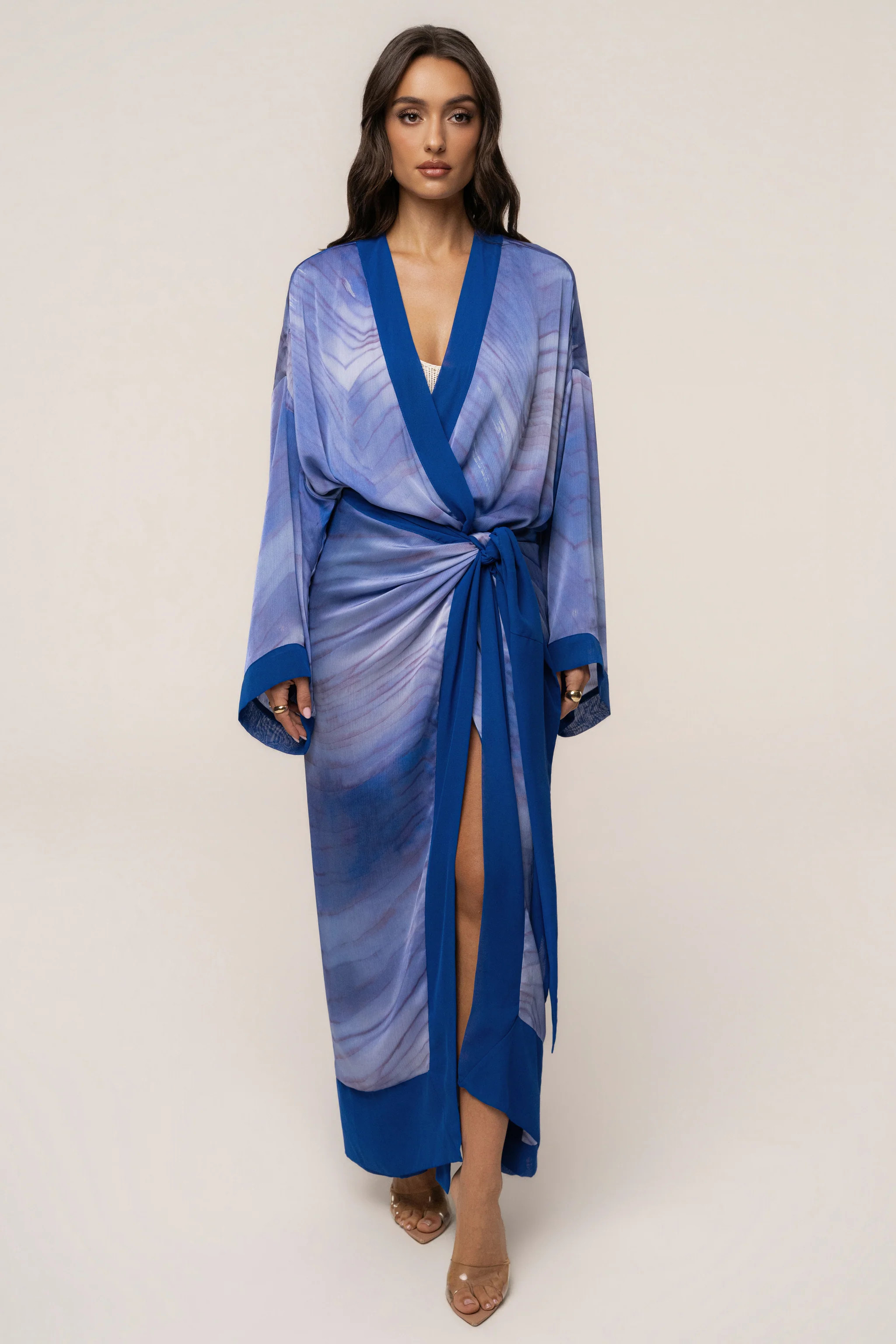 Blue Bahía Satin Duster | JLUXLABEL US