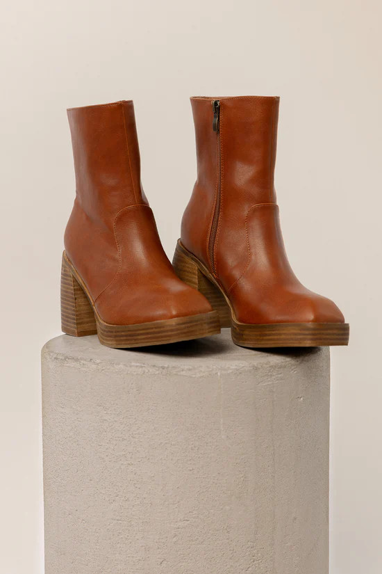 Foster Heeled Boots in Brown - böhme | Böhme US