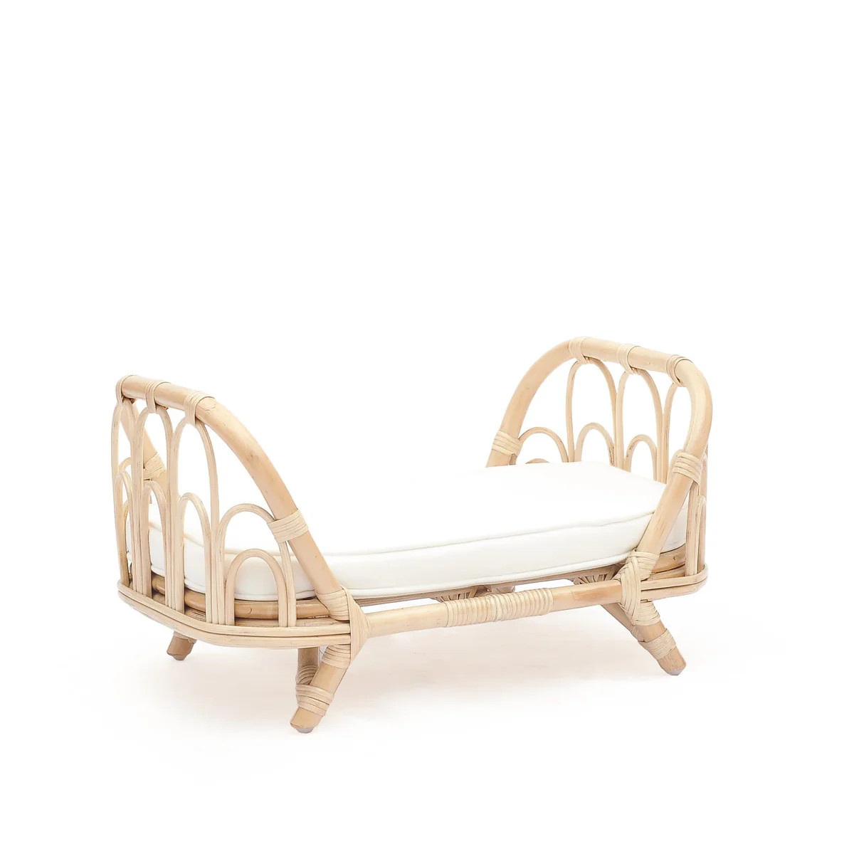 Ellie & Becks Quinn Rattan Doll Daybed | Little Lona