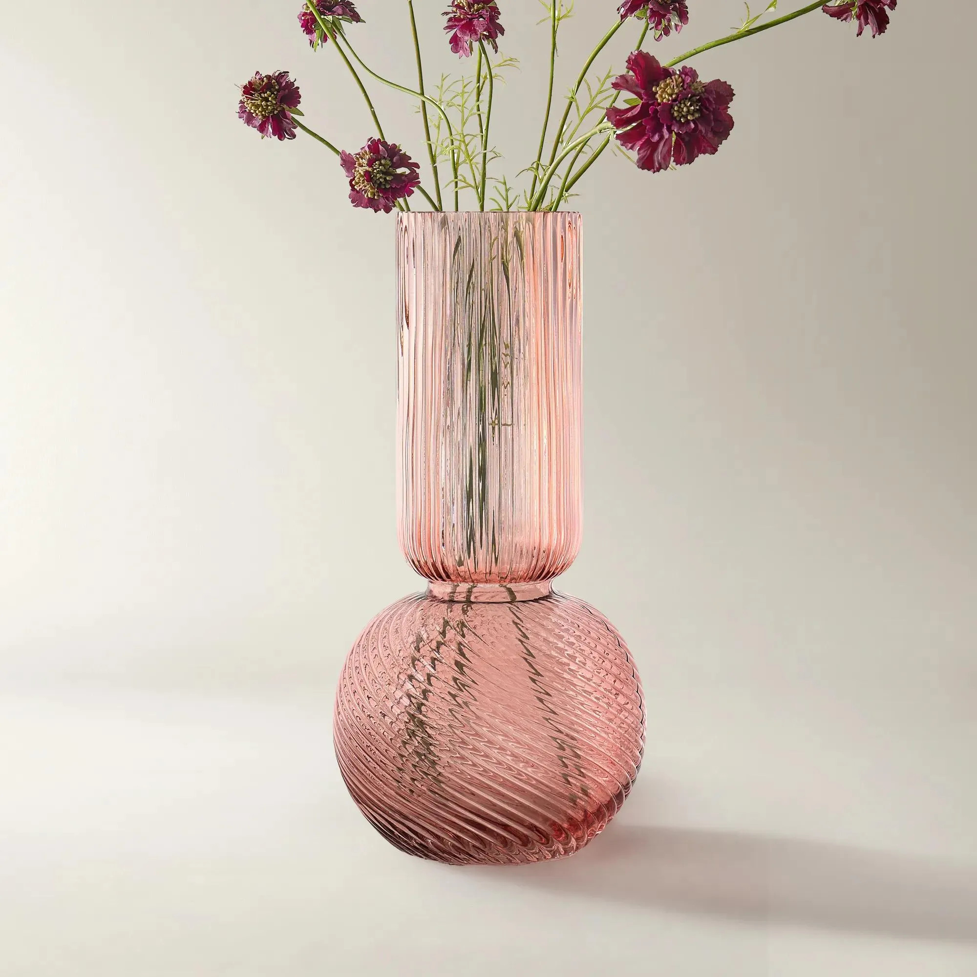 Fluted Ball Glass Vase | Z Gallerie