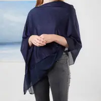 Navy My Posh Shop Blue Light Weight Wool Mix Poncho | Debenhams | Debenhams UK