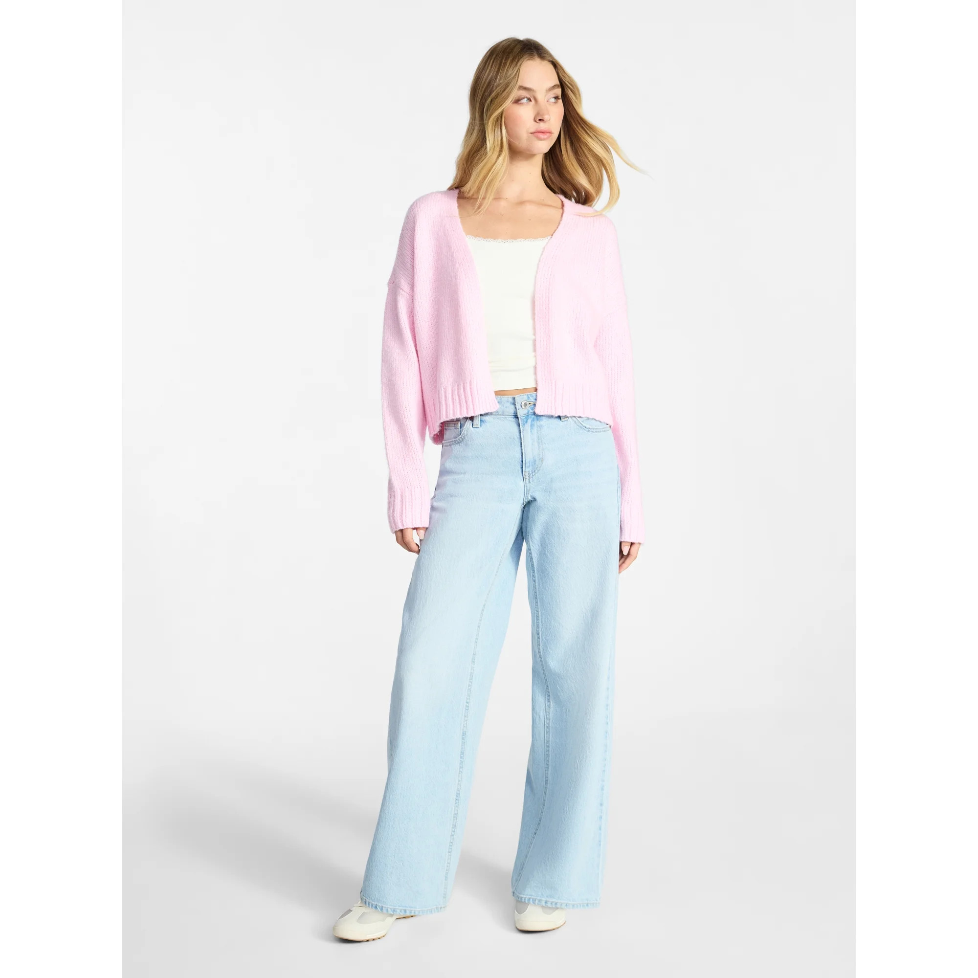 No Boundaries Cropped Cardigan, Women's & Women's Plus XXS-4X | Walmart (US)