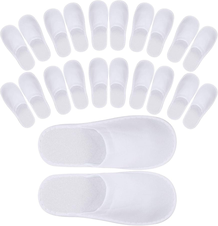 24 Pairs Spa Slippers Flip Flops Disposable Slippers for Hotel Guests Women Men Closed Toe Super ... | Amazon (US)