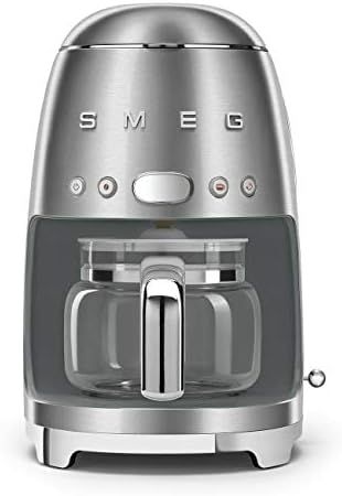 Smeg 1950's Retro Style 10 Cup Programmable Coffee Maker Machine (Stainless Steel) | Amazon (US)