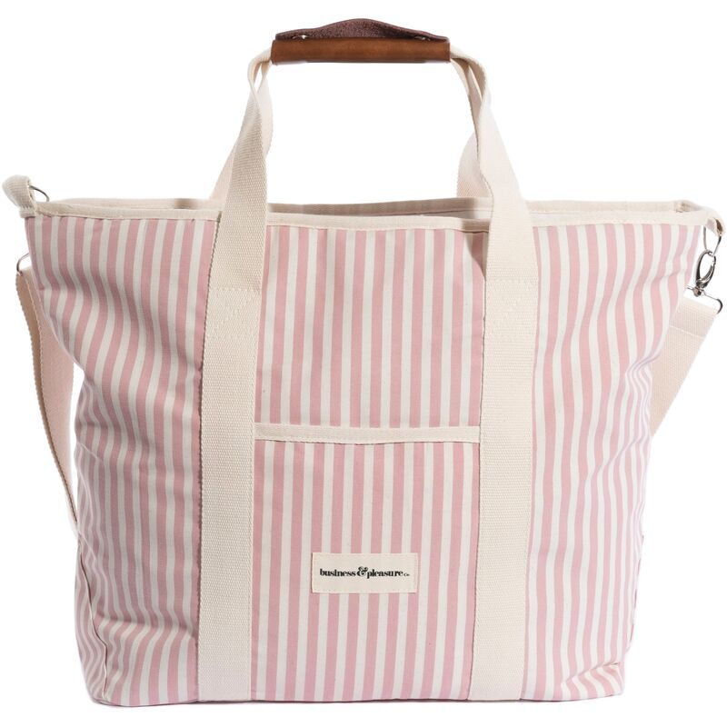 Lauren's Cooler Tote Bag, Pink Stripe | One Kings Lane