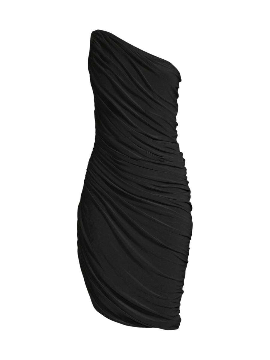 Norma Kamali Diana Ruched One-Shoulder Minidress | Saks Fifth Avenue