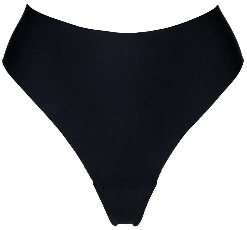 JIV ATHLETICS The Cameltoe Proof High Rise Thong - Black - M | Verishop