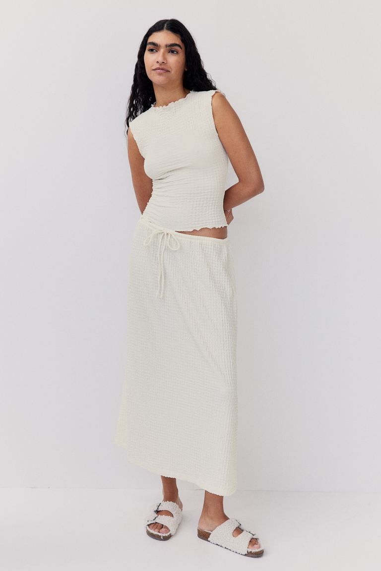 Textured jersey skirt | H&M (UK, MY, IN, SG, PH, TW, HK)