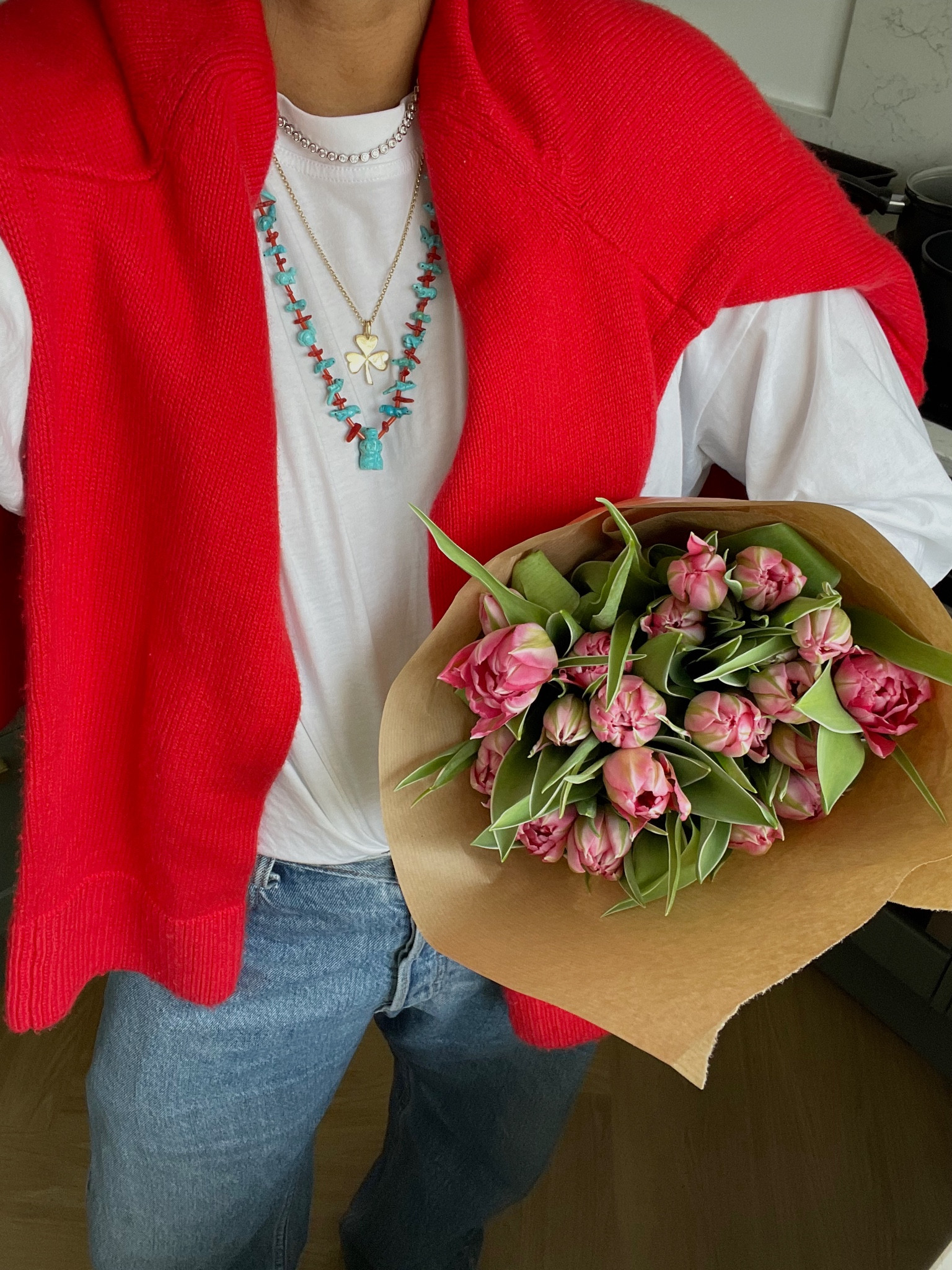 Spring necklace stack 
Turquoise necklace 

#LTKstyletip