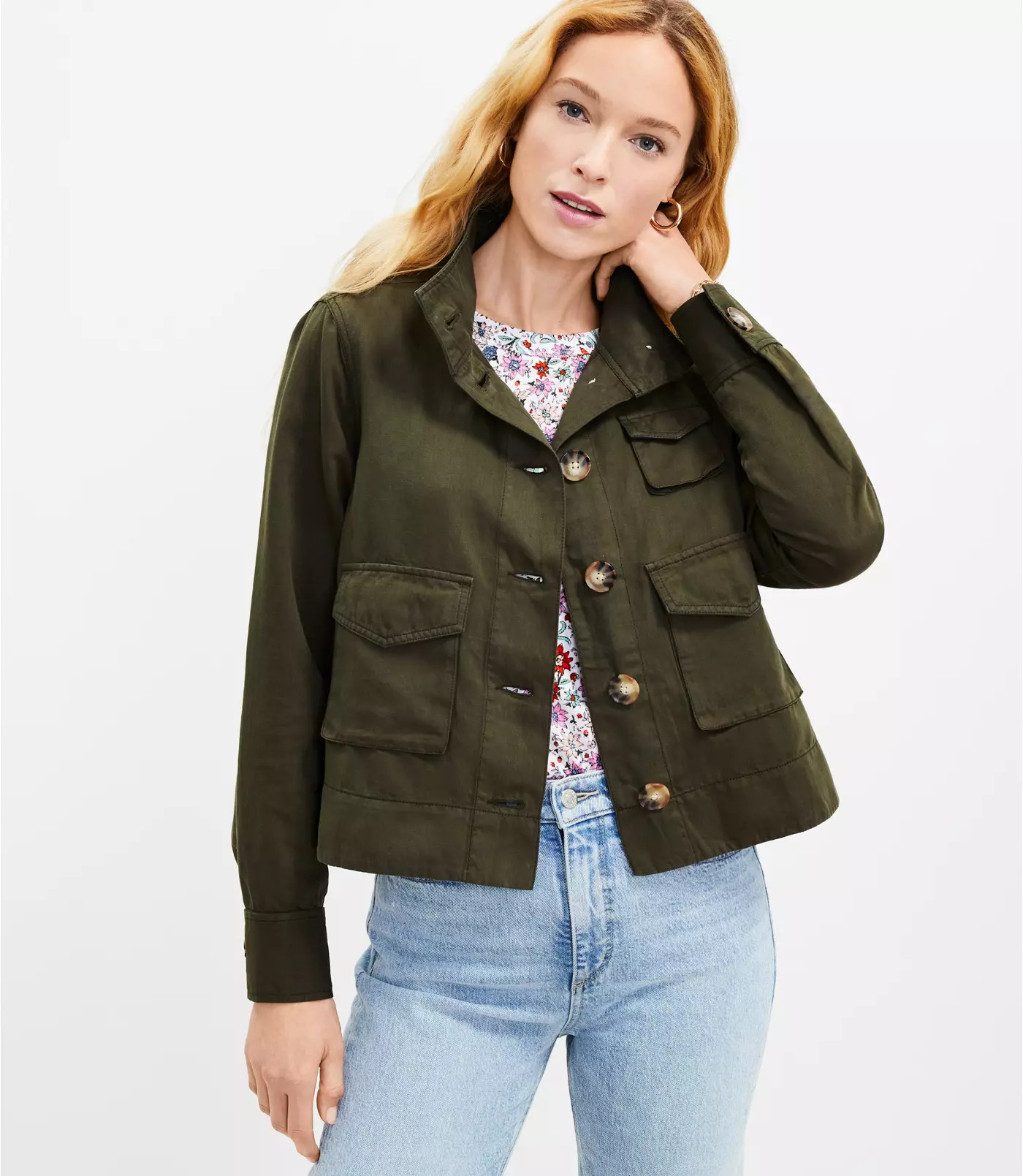 Twill Utility Jacket | LOFT