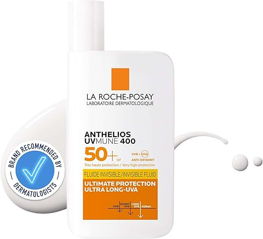 La Roche-Posay Anthelios UVMune 400 Ultra-Light Invisible Fluid, Non-Perfumed Sun screen for Sens... | Amazon (UK)