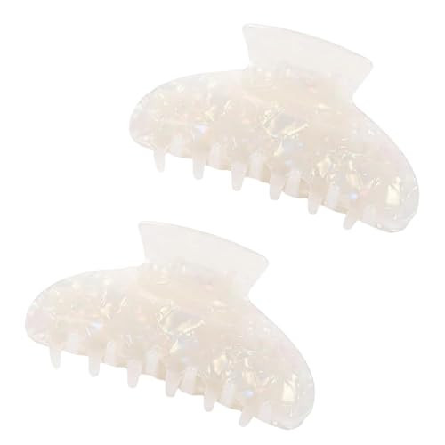 2Pcs White Claw Hair Clip Non Slip Hair Clamp French Style Hair Claw Clip Strong Hold Jaw Clip Large Acrylic Hair Clip Hair Styling Accessories for Women Girls | Amazon (UK)