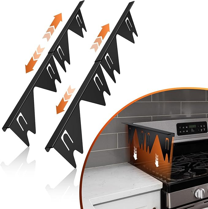 Stainless Steel Stove Gap Covers, Stove Gap Filler, Extendable Stove Gap Covers, Stove Gap Covers... | Amazon (US)