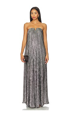 Show Me Your Mumu Athena Maxi Dress in Pleated Silver from Revolve.com | Revolve Clothing (Global)