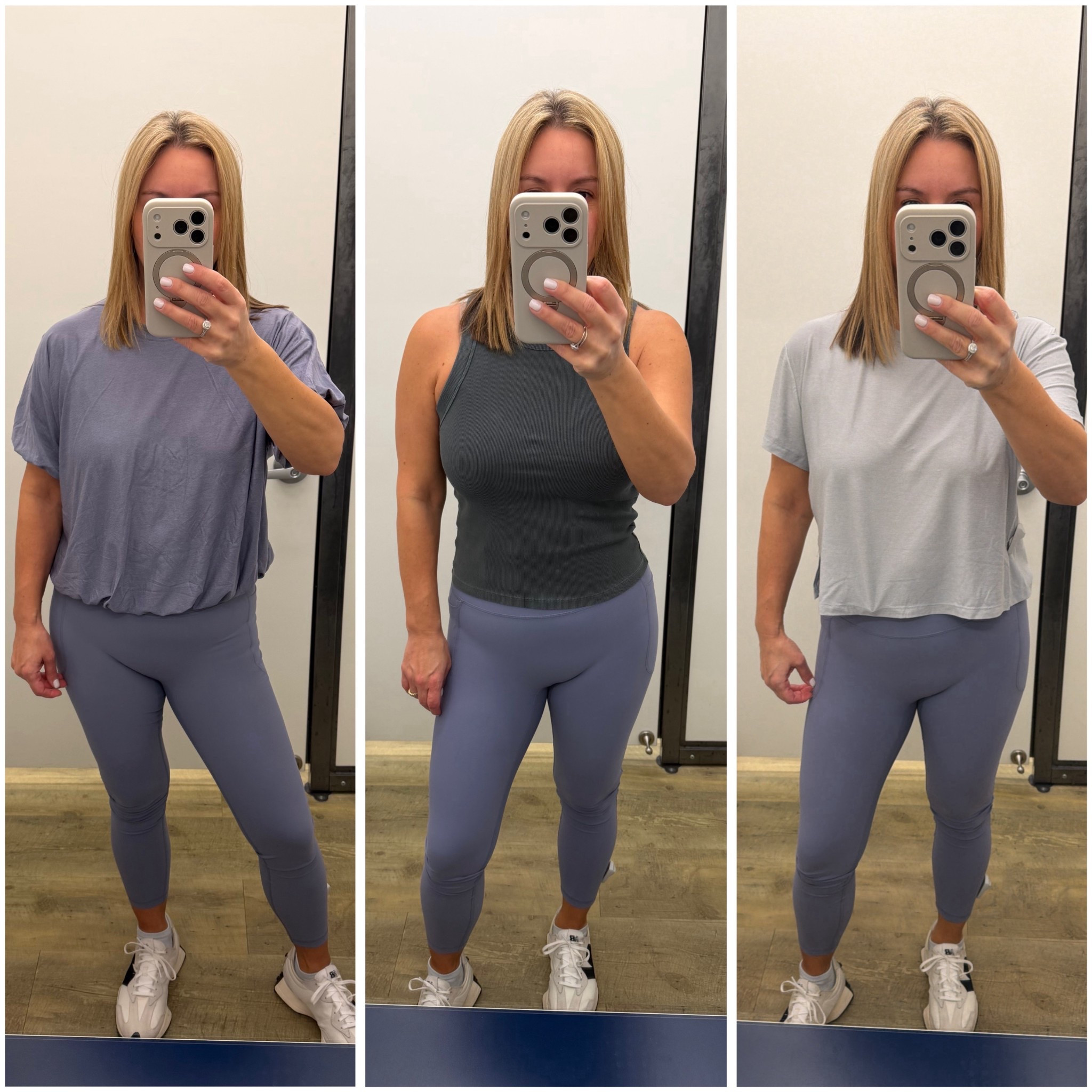 50% off activewear ends today! I'm wearing a medium in the leggings and small in the bubble top. The website color is so much lighter than the in person color and medium in the other tanks
#LTKActive
#LTKfitnessgoals
#LTKSaleAlert

#LTKMidsize #LTKmomlife #LTKOver40