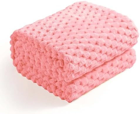 Excervent Flannel Fleece Throw Blanket (50x70 inches), Hexagon Jacquard Decorative Fuzzy Blankets... | Amazon (US)