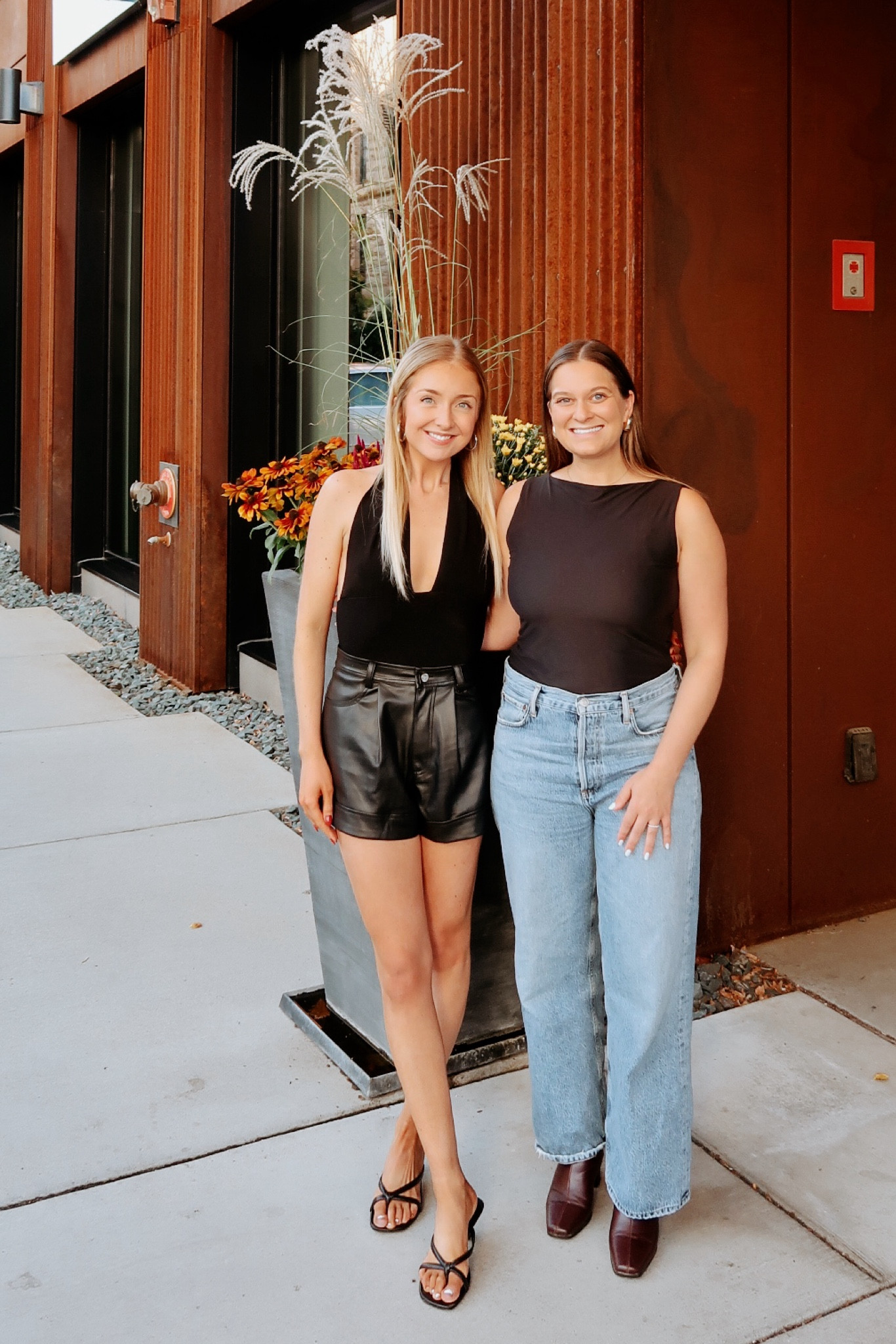 Fall Outfits - weworewhat black leather shorts - weworewhat halter - Black Target heels

#LTKFallSale #LTKSeasonal #LTKFindsUnder50