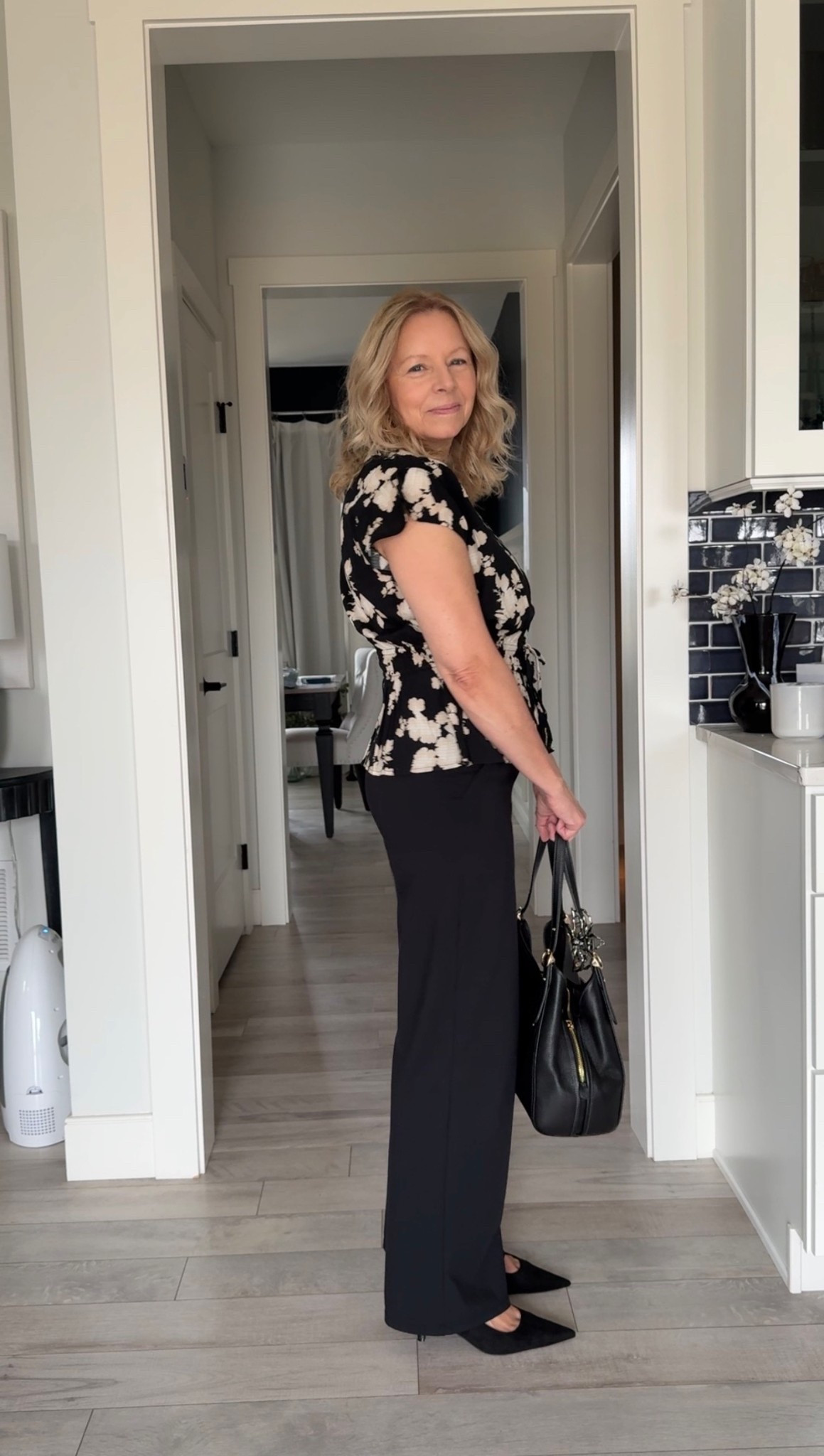 Elevated yoga pants that work for everyday casual or business attire.  So comfortable, you will think you’re wearing lounge pants. Come in a variety of sizes, colors, and lengths.  Perfect for petite and tall ladies as well as regular lengths.  I have several lengths so I can wear with heels or flats and sneakers.  Also loving this new Walmart feminine top, perfect for your spring wardrobe. 

#LTKgrwm #LTKootd #LTKOver40