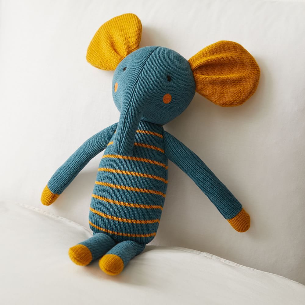 Modern Plush Elephant | West Elm (US)